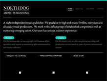 Tablet Screenshot of northdogmusicpublishing.com